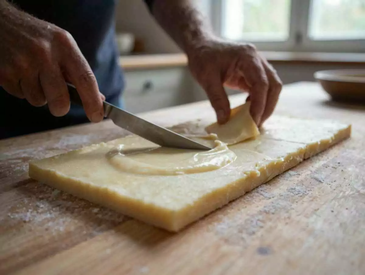 5. Tagliare la crema — Crema Fritta Veneziana al Cucchiaio