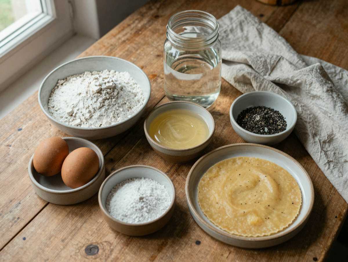Gli ingredienti per Crescia sfogliata marchigiana: si può congelare, il trucco salva-festa