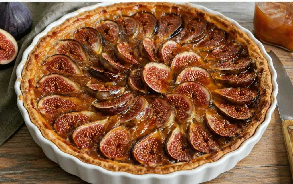 Crostata ai fichi freschi e confettura di albicocche