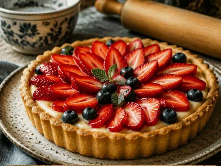 Crostata di Frutta con Crema Leggera