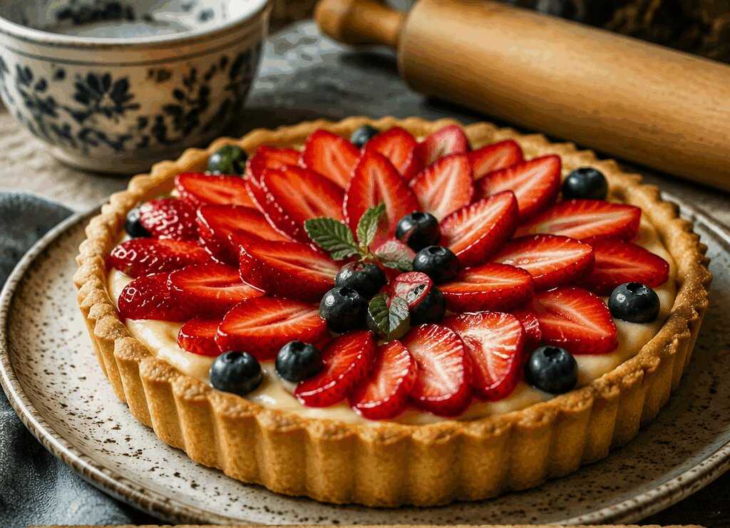 Crostata di Frutta con Crema Leggera