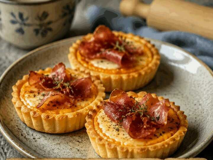 Crostatine salate con crema di zucca e speck che fanno fare bella figura senza fatica