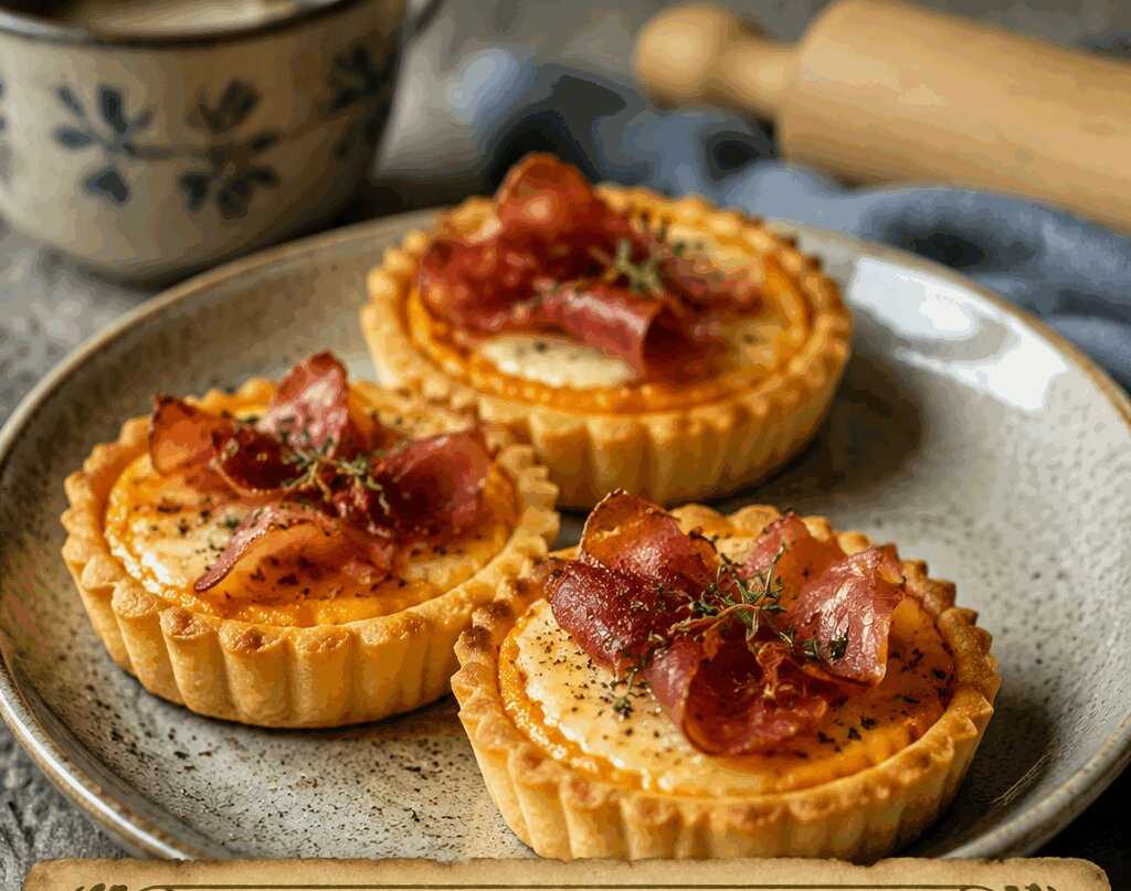 Crostatine salate con crema di zucca e speck che fanno fare bella figura senza fatica