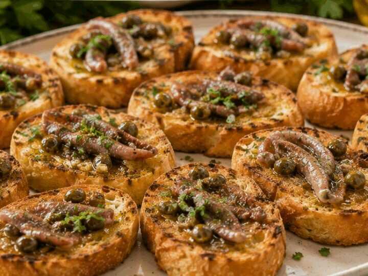 Crostini alla Chietina con Alici e Capperi – Abruzzo