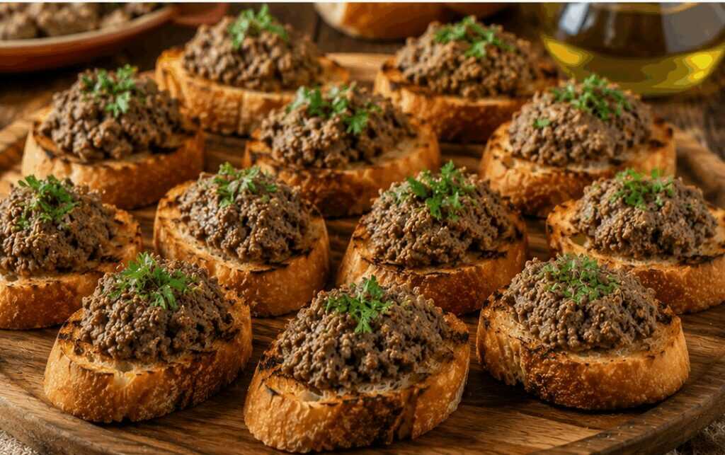 Crostini di Fegatini alla Senese Toscana