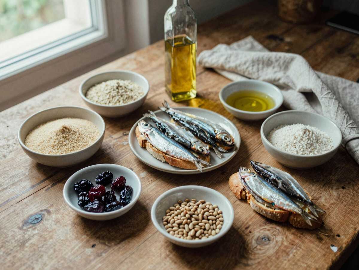 Gli ingredienti per Crostini veneziani con sarde in saor, il finger food più richiesto alle feste