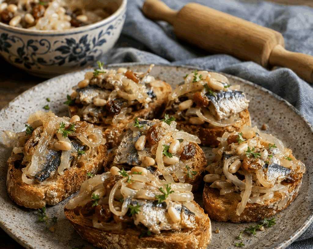 Crostini veneziani con sarde in saor, il finger food più richiesto alle feste