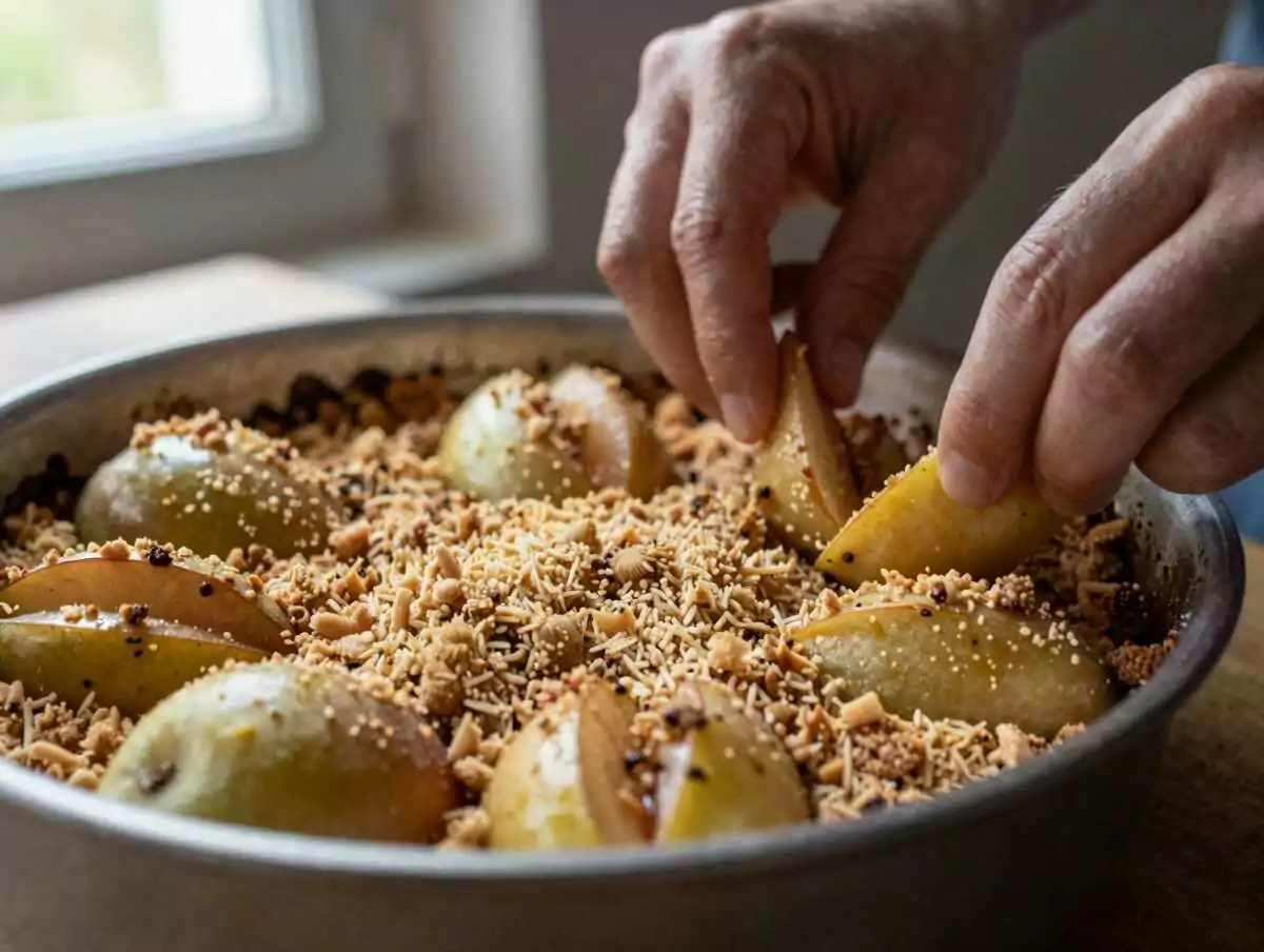 4. Assemblare — Crumble di Mele e Cannella: la Ricetta Croccante e Profumata Perfetta per Ogni Occasione