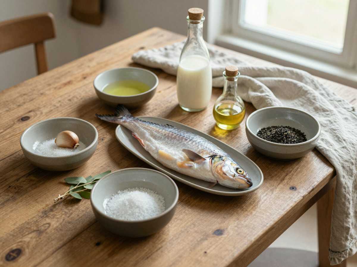 Gli ingredienti per Cucchiaini da buffet con baccalà mantecato da portare al picnic di Pasquetta