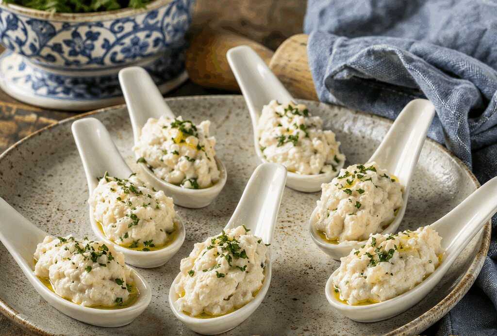Cucchiaini da buffet con baccalà mantecato: si possono congelare, il trucco salva-festa
