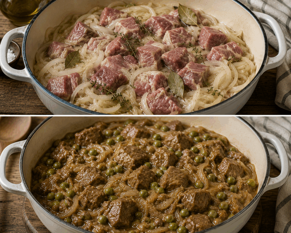 Spezzatino di Vitello alla Genovese con Piselli – Liguria
