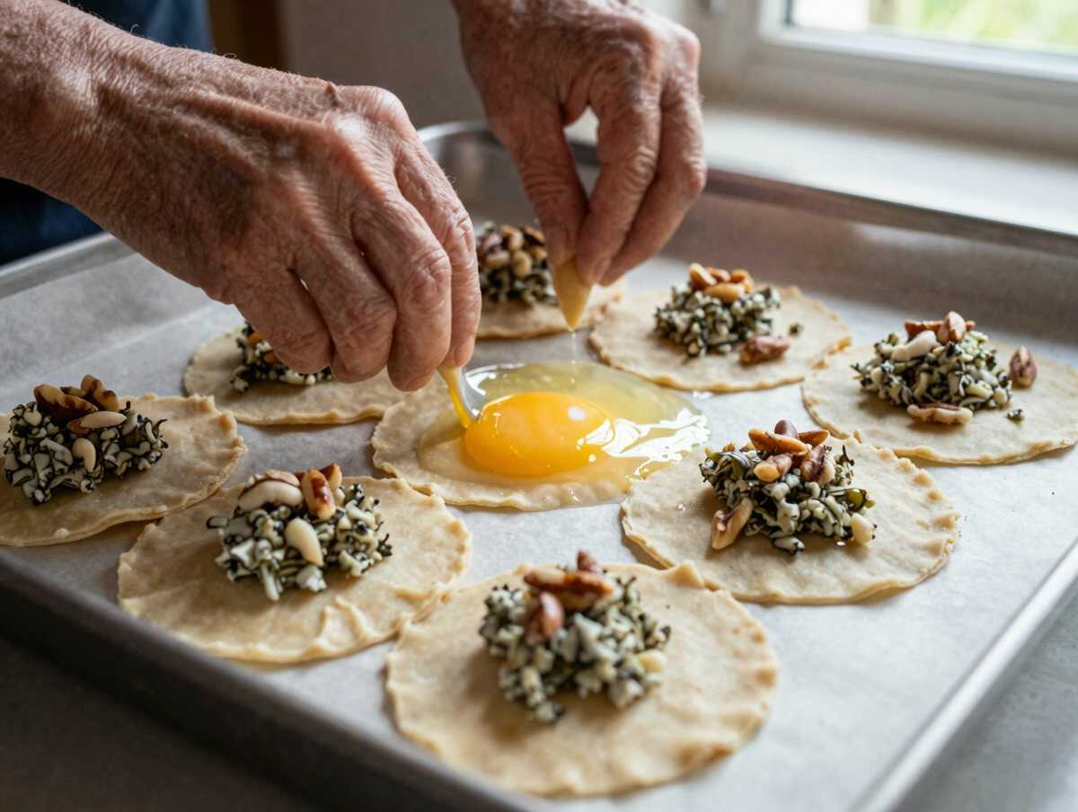 Spennella la superficie — Fagottini di sfoglia con gorgonzola e noci, la ricetta della nonna che non trovi sui libri