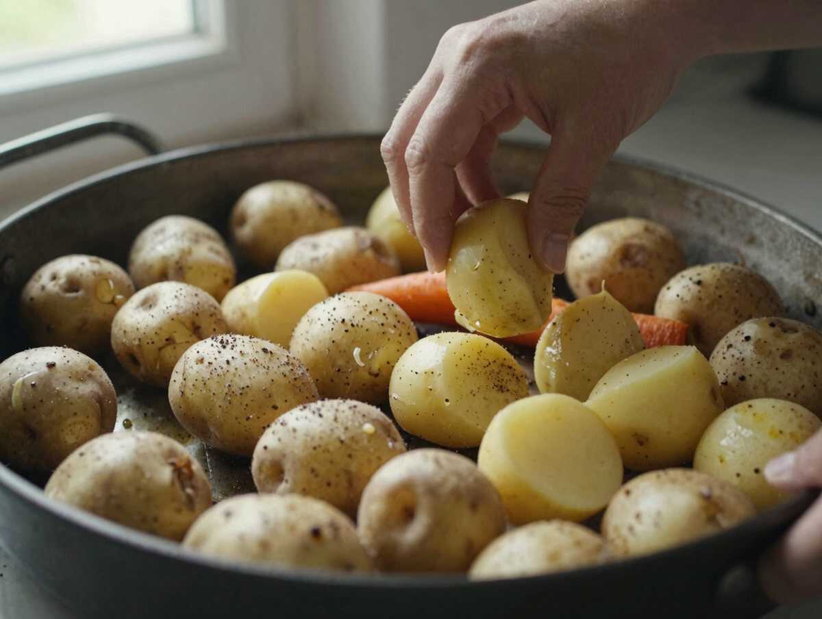 4. Preparare il contorno — Faraona Arrosto alle Erbe: la Ricetta Tenera e Profumata Ideale per il Pranzo della Domenica