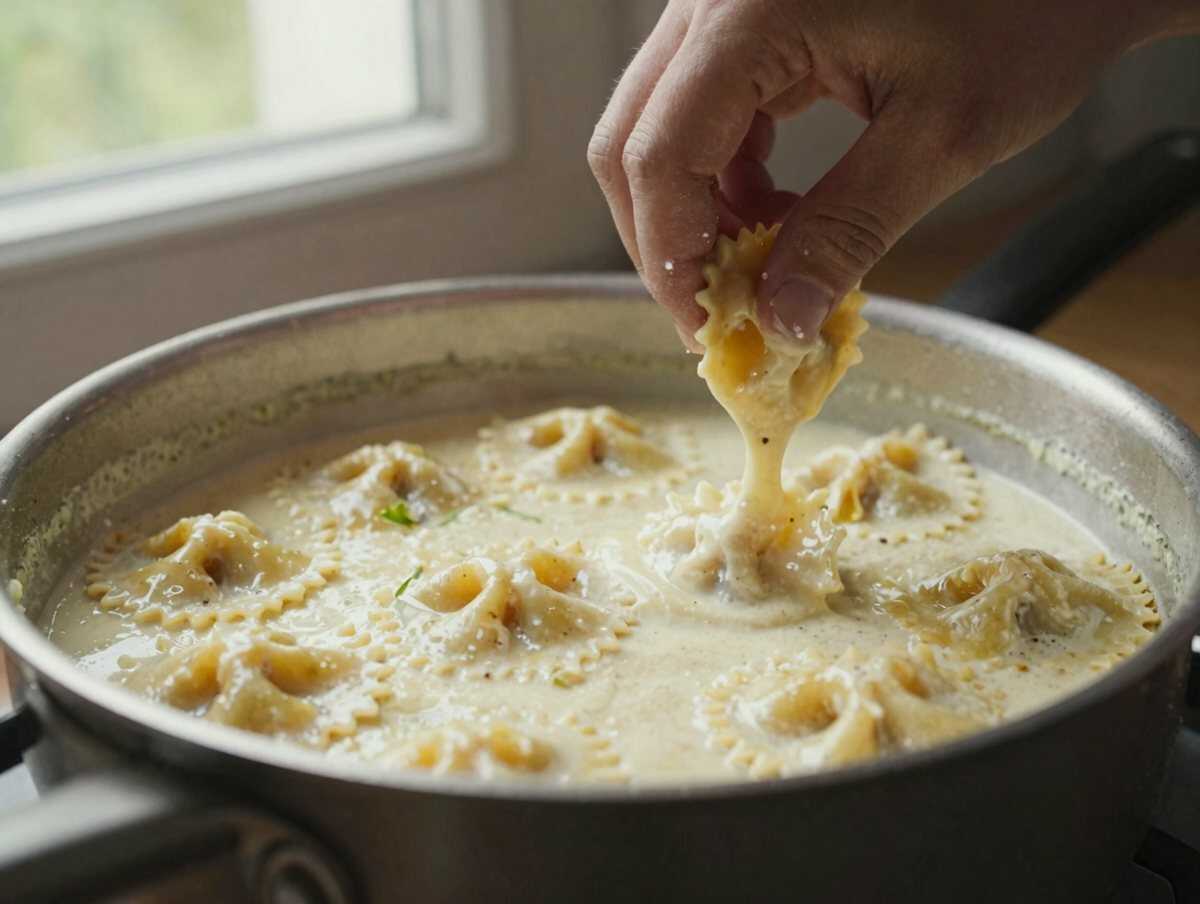 4. Preparare la salsa cremosa — Farfalle con Salmone e Zucchine: la Ricetta Cremosa e Delicata Ideale per Ogni Stagione