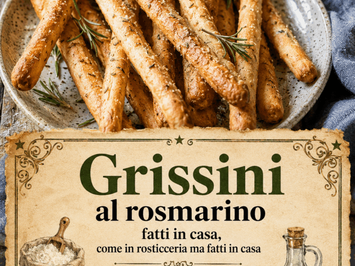 Grissini al rosmarino fatti in casa, come in rosticceria ma fatti in casa