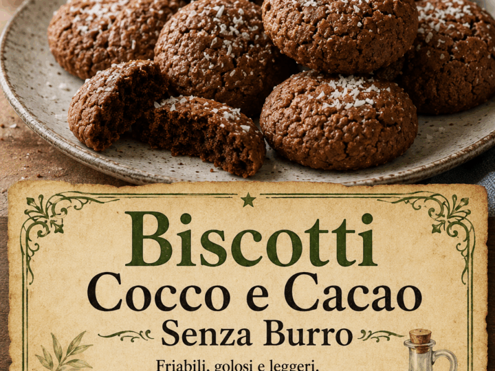 Biscotti Cocco e Cacao Senza Burro