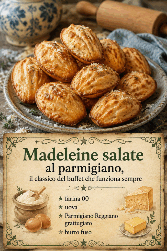 Madeleine salate al parmigiano, il classico del buffet che funziona sempre