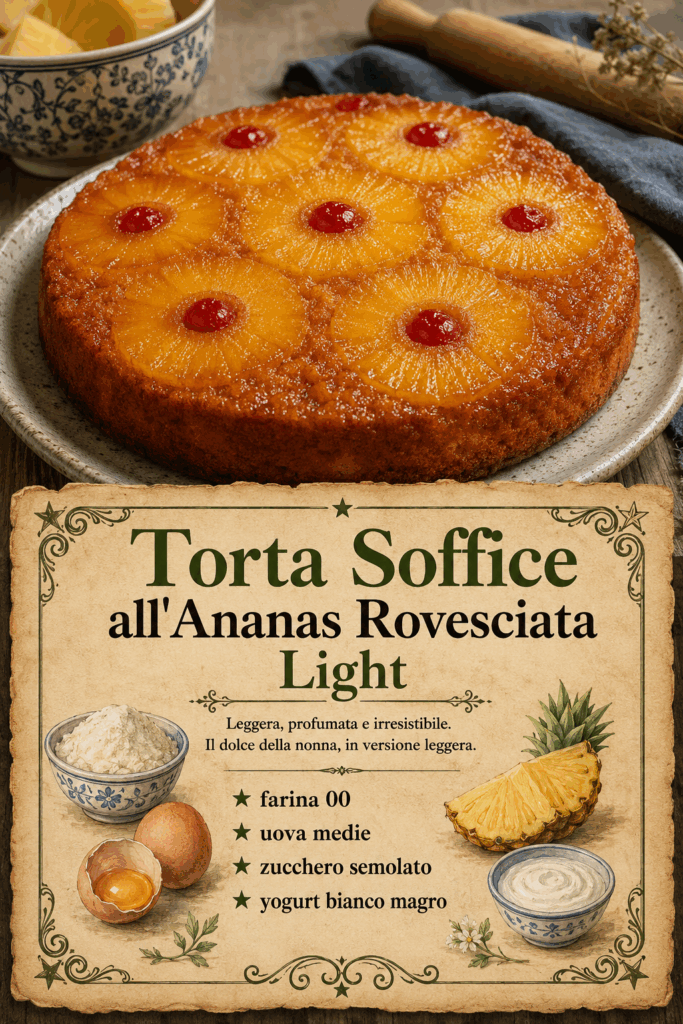 Torta Soffice all’Ananas Rovesciata Light