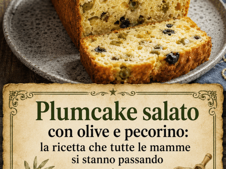 Plumcake salato con olive e pecorino: la ricetta che tutte le mamme si stanno passando