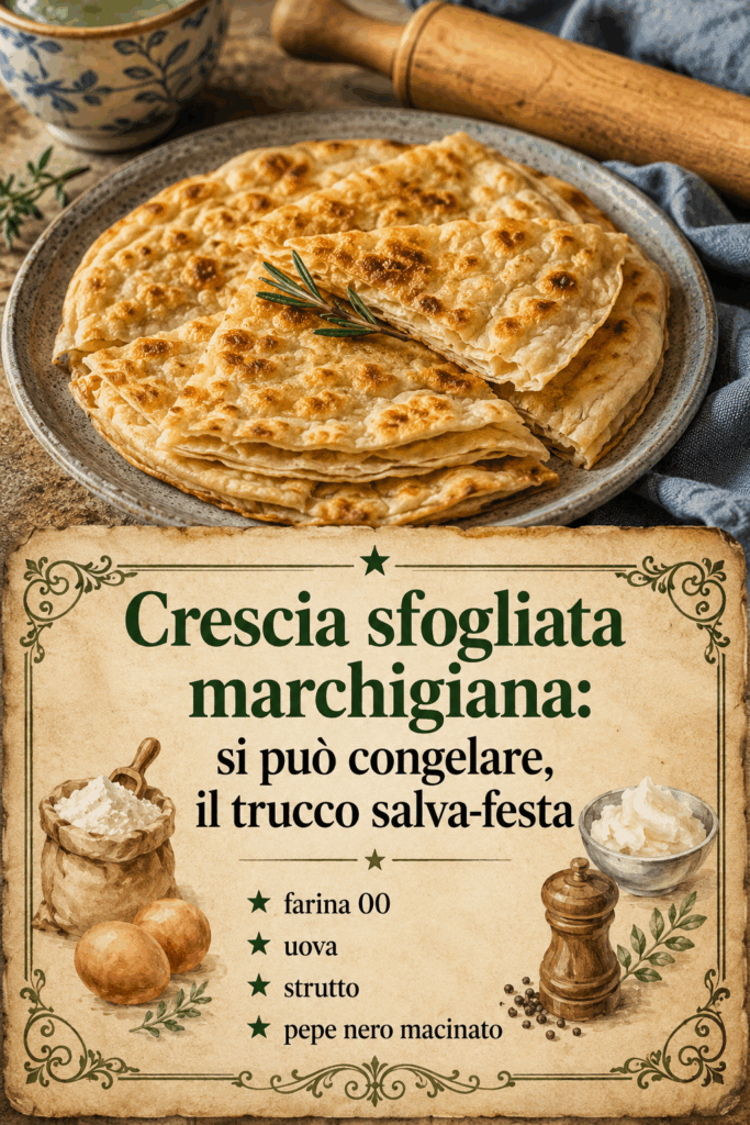 Crescia sfogliata marchigiana: si può congelare, il trucco salva-festa