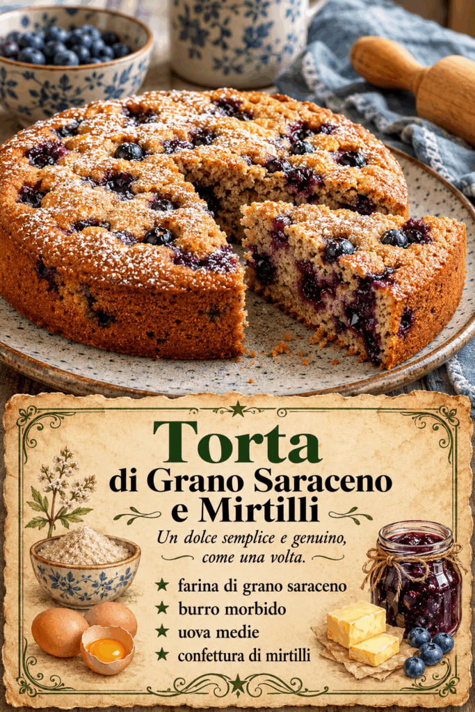 Torta di Grano Saraceno e Mirtilli