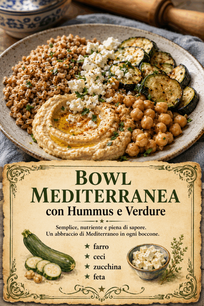 Bowl Mediterranea con Hummus e Verdure