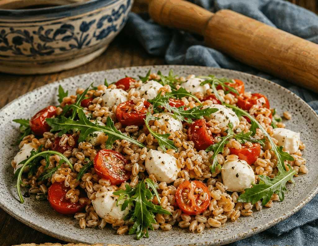 Farro con Pomodorini Rucola e Mozzarella
