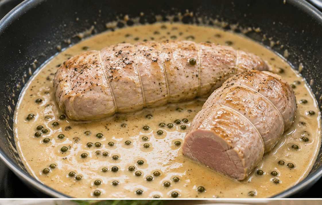 Filetto di Maiale al Pepe Verde: la Ricetta Morbida e Cremosa Ideale per le Occasioni Speciali