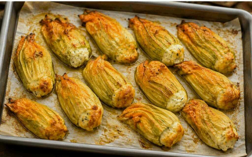 Fiori di zucca ripieni alla romana – Lazio