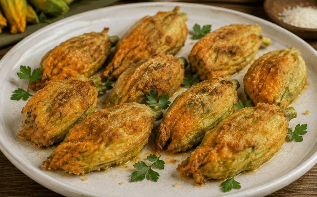 Fiori di zucca ripieni alla romana (Lazio)