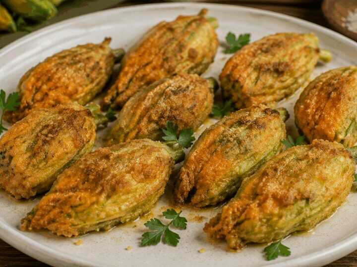 Fiori di zucca ripieni alla romana (Lazio)