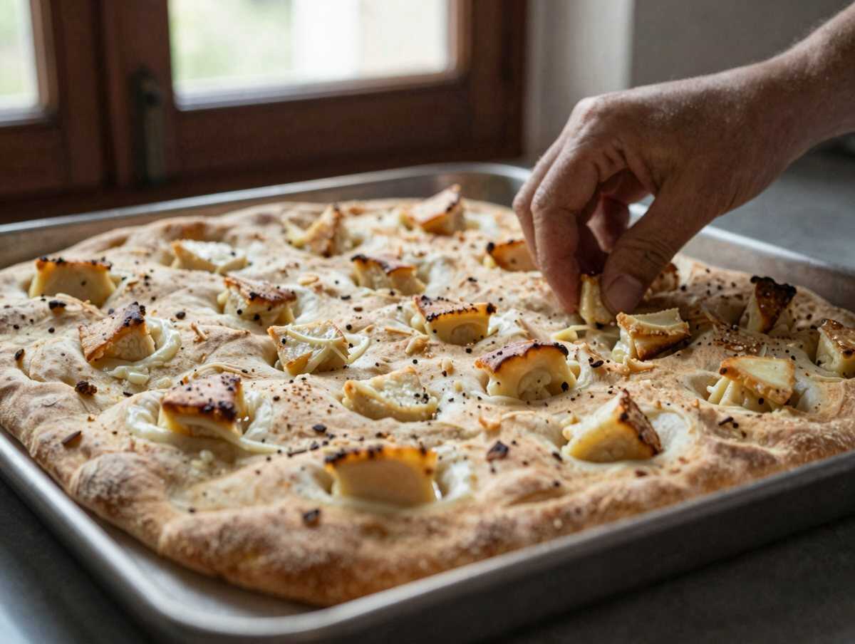 Aggiungi il formaggio — Focaccia di Recco col formaggio a quadretti: dosi e infornate per un aperitivo in casa