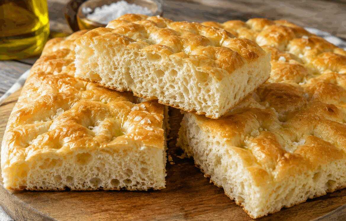 Focaccia Genovese Morbidissima: la Ricetta Originale Alta e Soffice con Olio Extravergine d’Oliva