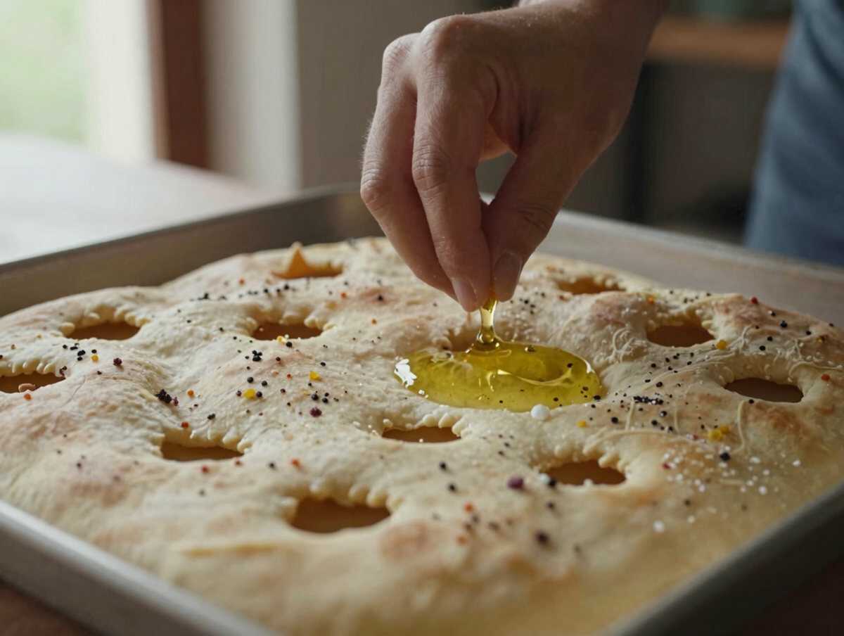 4. Formare i classici incavi — Focaccia Integrale ai Semi Misti: la Ricetta Rustica e Soffice Ideale per Ogni Occasione