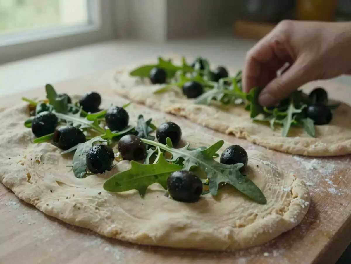 4. Assembla la focaccia — Focaccia Ripiena con Scarola e Olive: la Ricetta Tradizionale Soffice e Ricca di Gusto