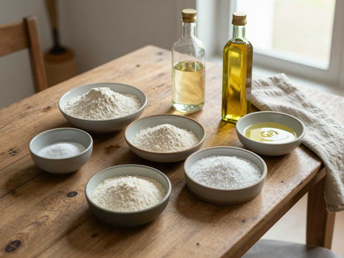 Gli ingredienti per Focaccine soffici al latte per il buffet con il trucco per farne 50 in mezz’ora