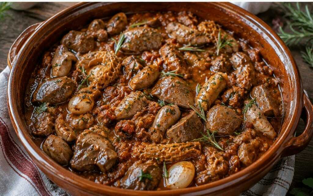 Frattaglie di Agnello alla Sassarese della Sardegna