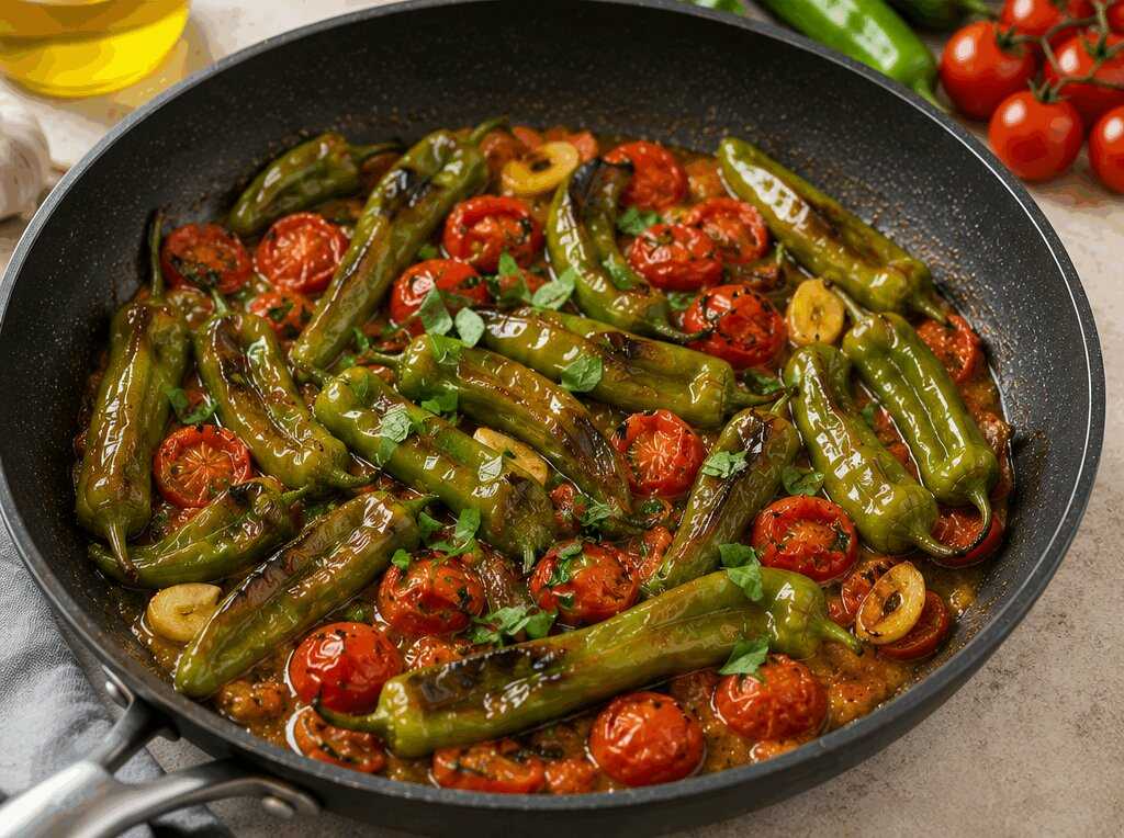 Friggitelli in Padella con Pomodorini – Campania