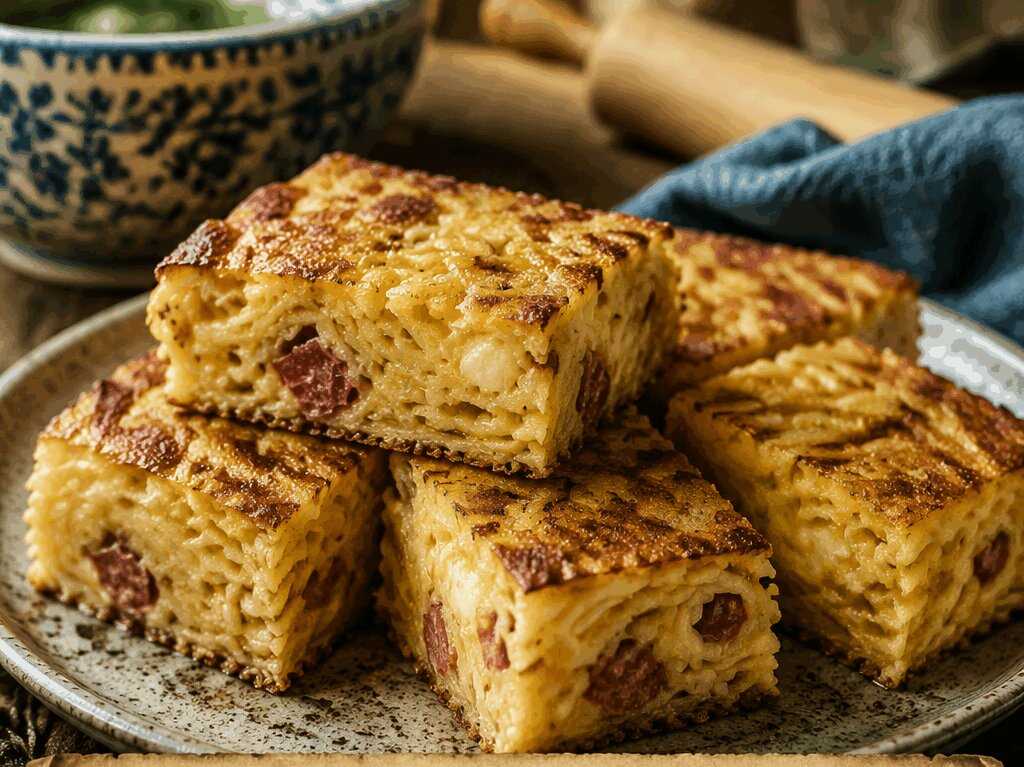 Frittata di pasta napoletana a quadrotti, la ricetta che sta spopolando su Pinterest