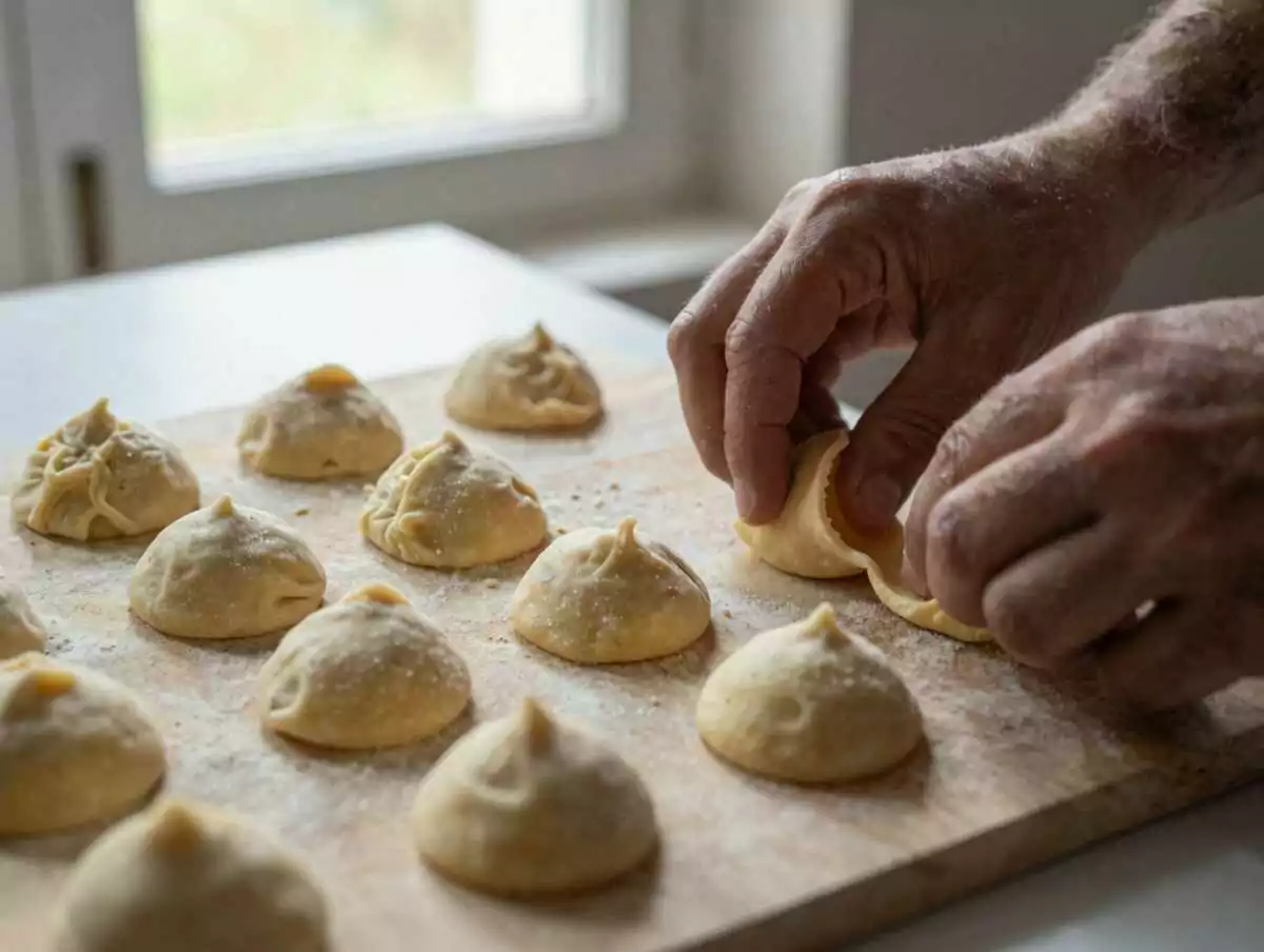 Frittelle di zucchine e formaggio modellate a mano prima della cottura in padella