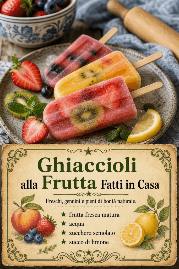Ghiaccioli alla Frutta Fatti in Casa