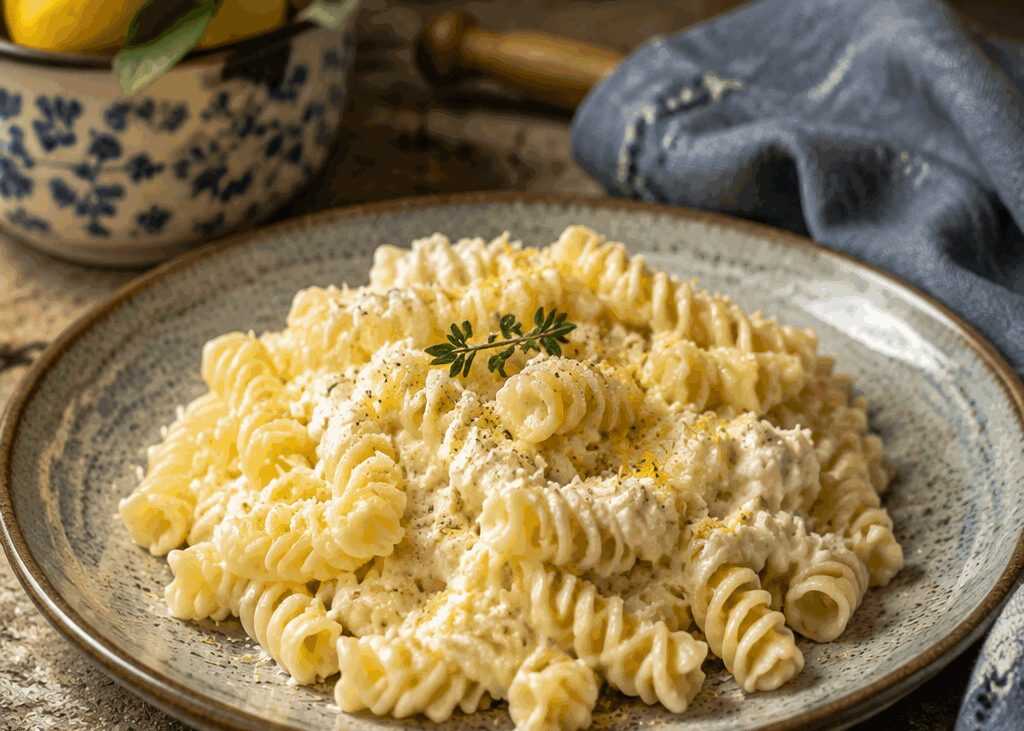 Fusilli con Crema di Ricotta e Limone