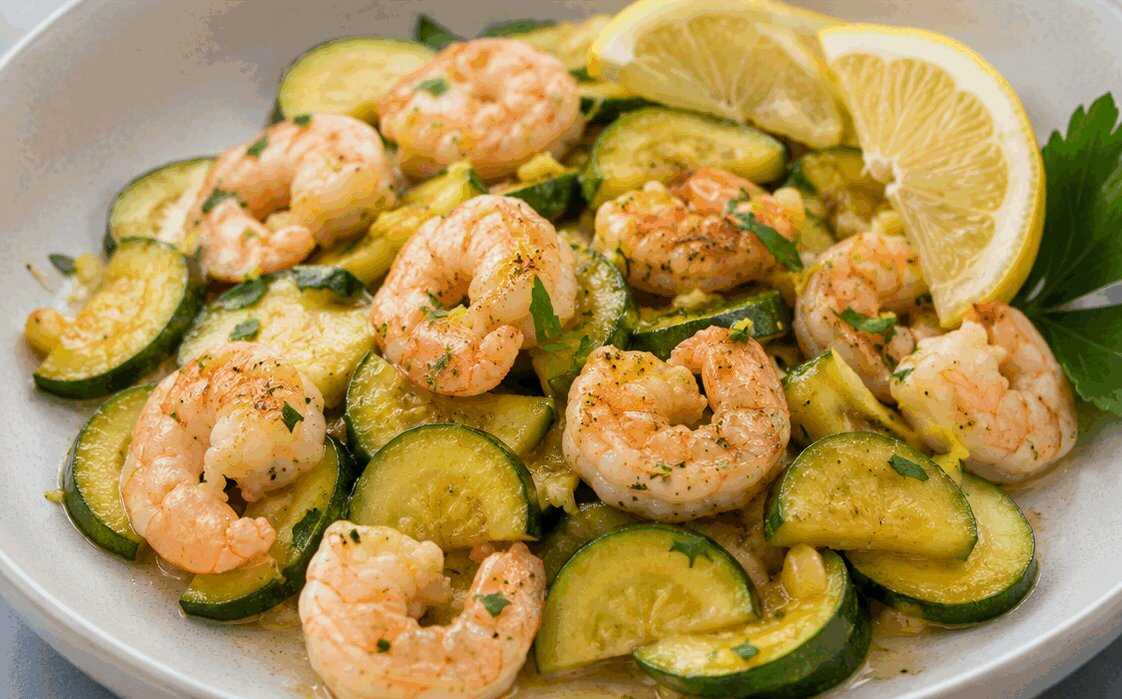 Gamberetti Saltati con Zucchine e Limone: la Ricetta Leggera e Saporita Pronta in Soli 15 Minuti