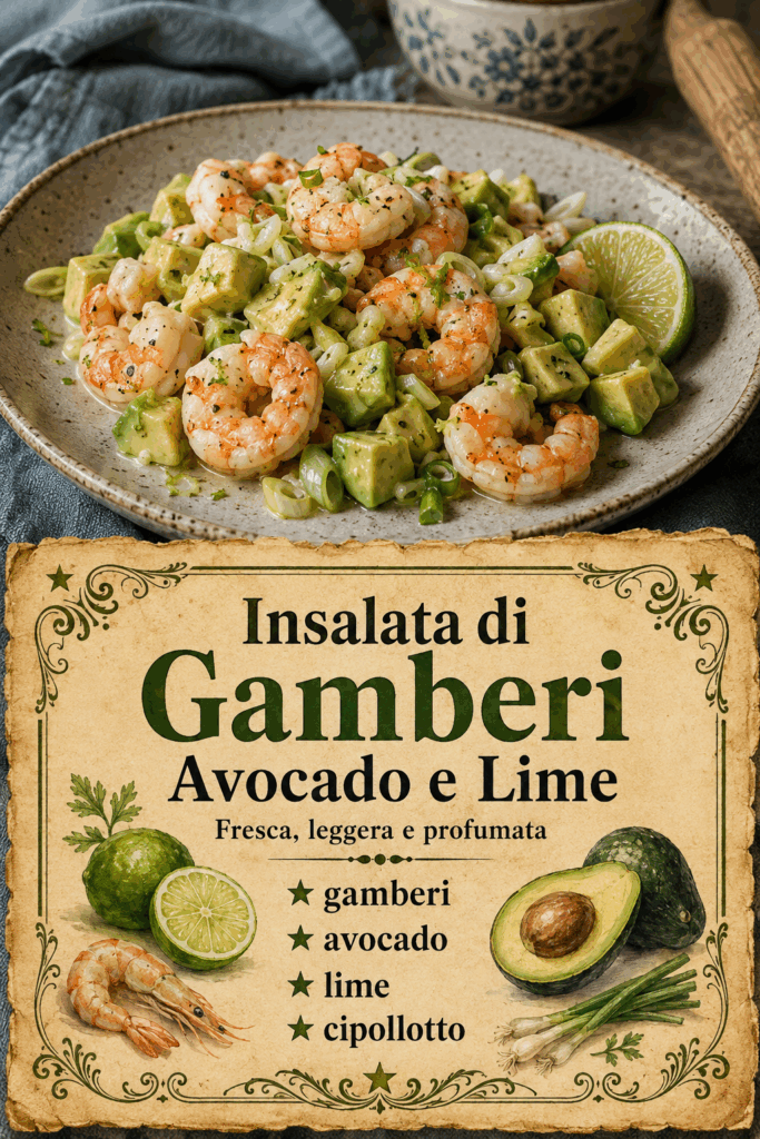 Insalata di Gamberi Avocado e Lime