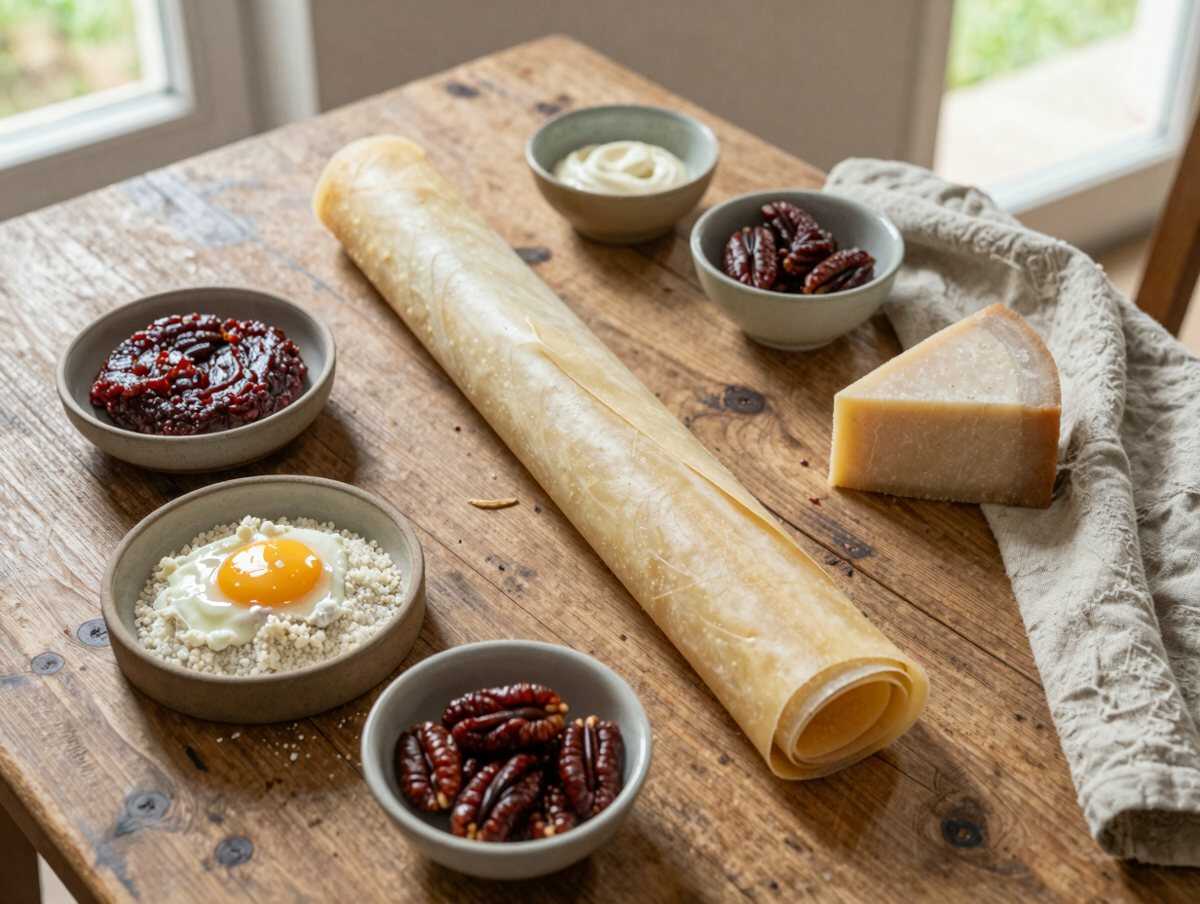 Gli ingredienti per Girandole di sfoglia con ‘nduja e pecorino: il segreto per un buffet da vera padrona di casa