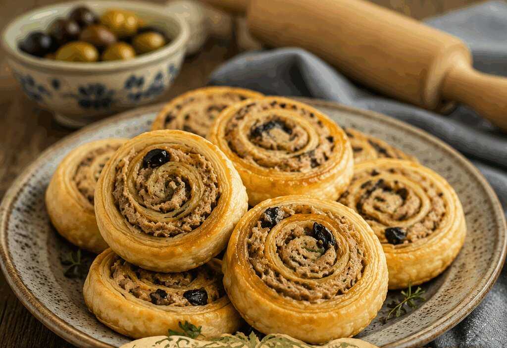 Girelle di sfoglia con tonno e olive, la ricetta collaudata che non sbaglia mai