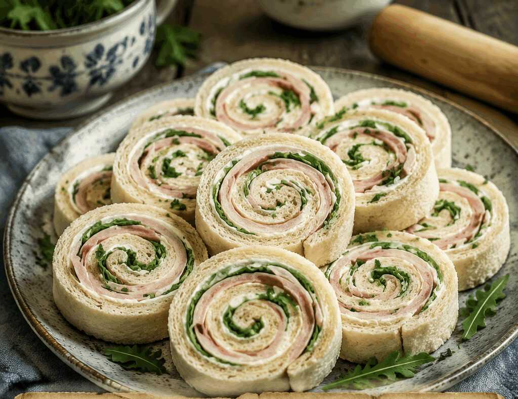 Girelle di tramezzini con prosciutto e formaggio spalmabile: come portarle al picnic e tagliarle sul posto