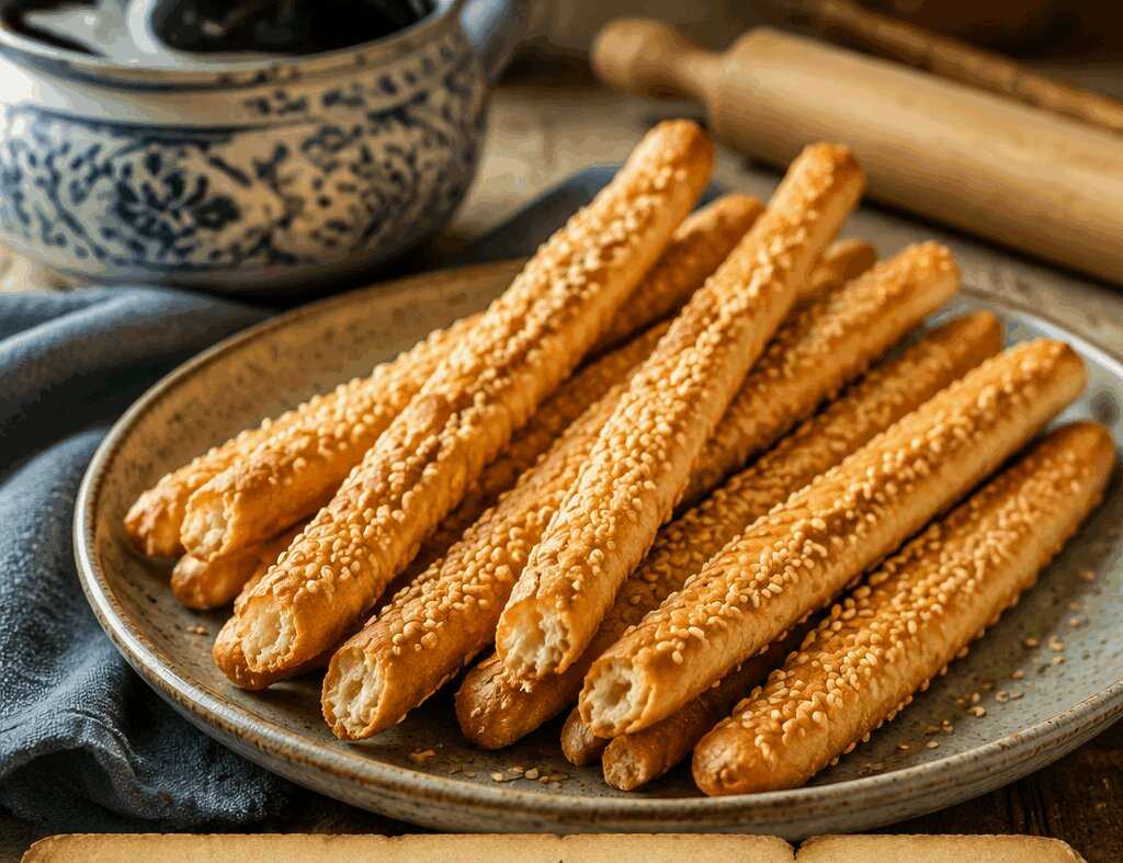 Grissini al sesamo croccanti, il finger food che svuota il vassoio in un lampo