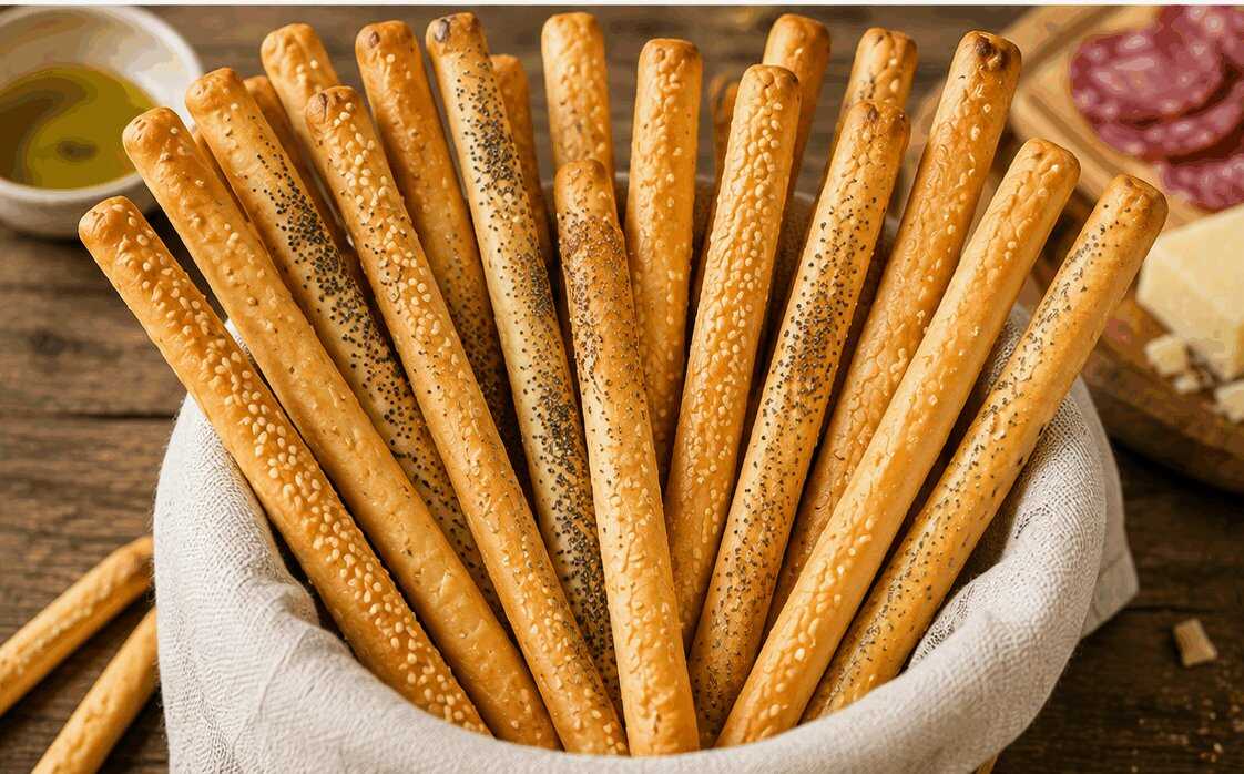 Grissini Torinesi Fatti in Casa: la Ricetta Croccante e Friabile Ideale per Ogni Aperitivo