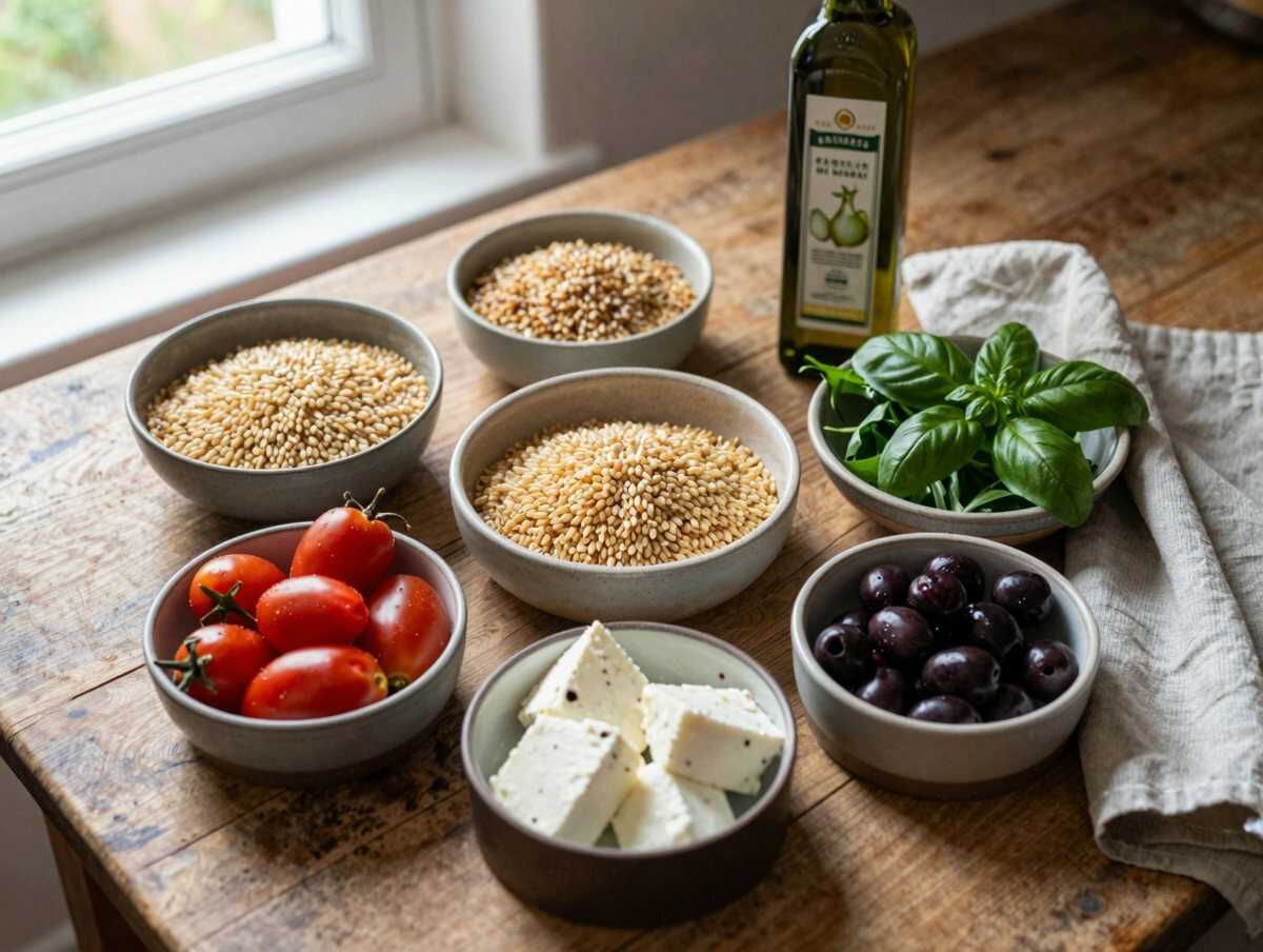 Gli ingredienti per Insalata di Farro Mediterranea